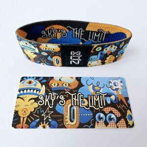 ZOX Silver S:4 Strap Wristband Sky's The Limit Bracelet Medium Monster Trippy